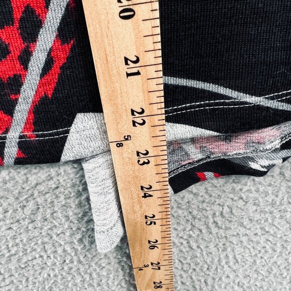 Alfred Dunner Women Top Small Petite Black Red Colorblock 2 Piece Layered Look - Picture 7 of 8